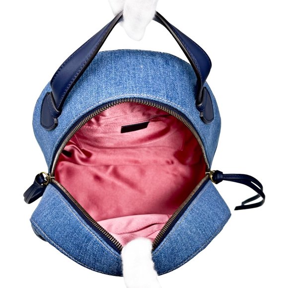 Gucci Gg Marmont Matelassé Denim Pearl Backpack main image 9